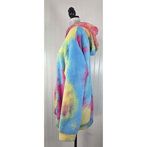 Mattel Barbie Movie "I am Kenough" Rainbow Tie Dye Sherpa Hoodie Unisex Size XL - Picture 6 of 15